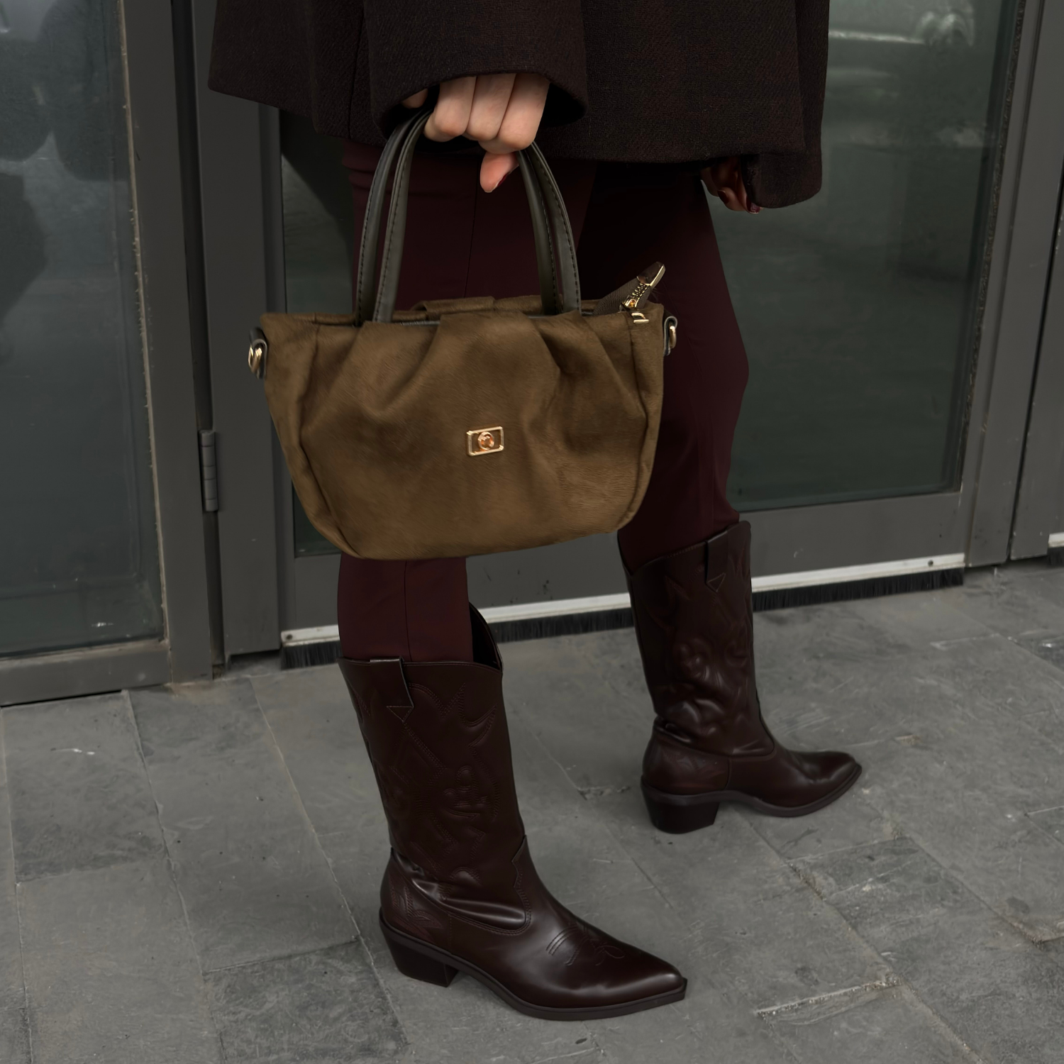 Mina Süet Kadın El Çantası