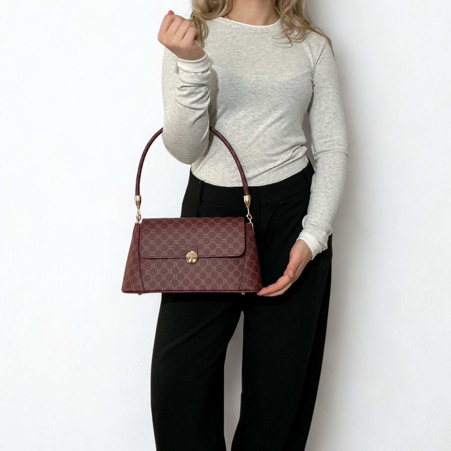 Yako Classy Kadın Omuz Çantası–Kilit Kapamalı