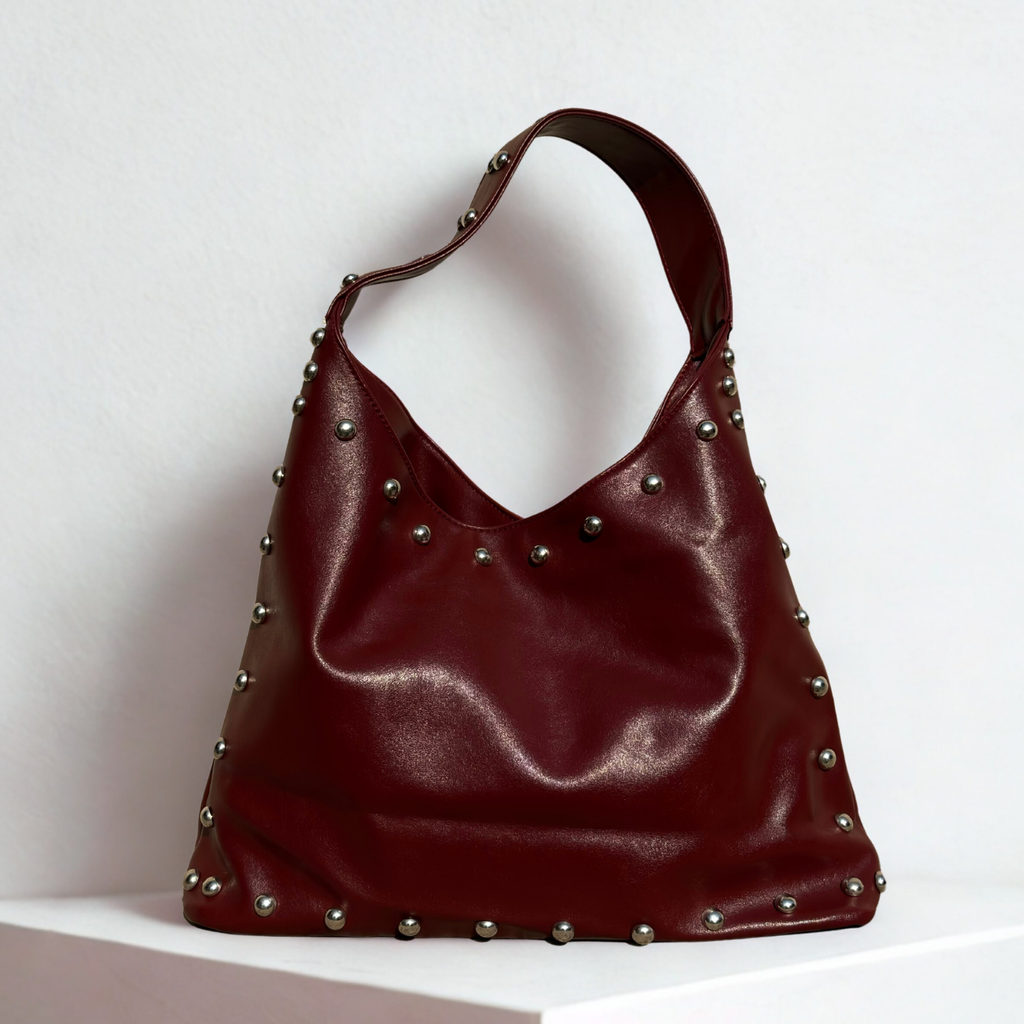 Rivet Geniş Hacimli Kadın Omuz Çantası