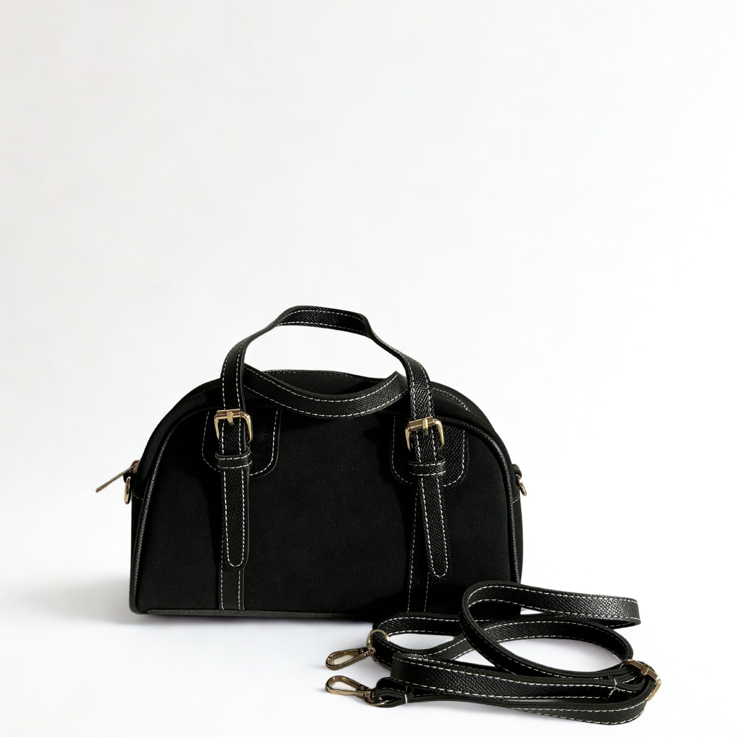 Miro Süet El ve Omuz Çapraz Askılı Kadın Çanta