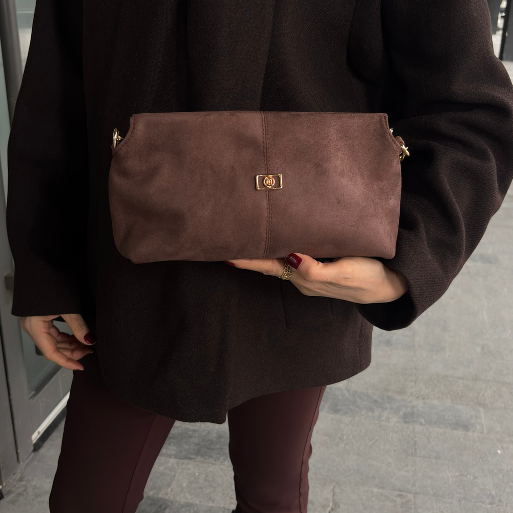 Jade Süet Kadın Clutch Çanta