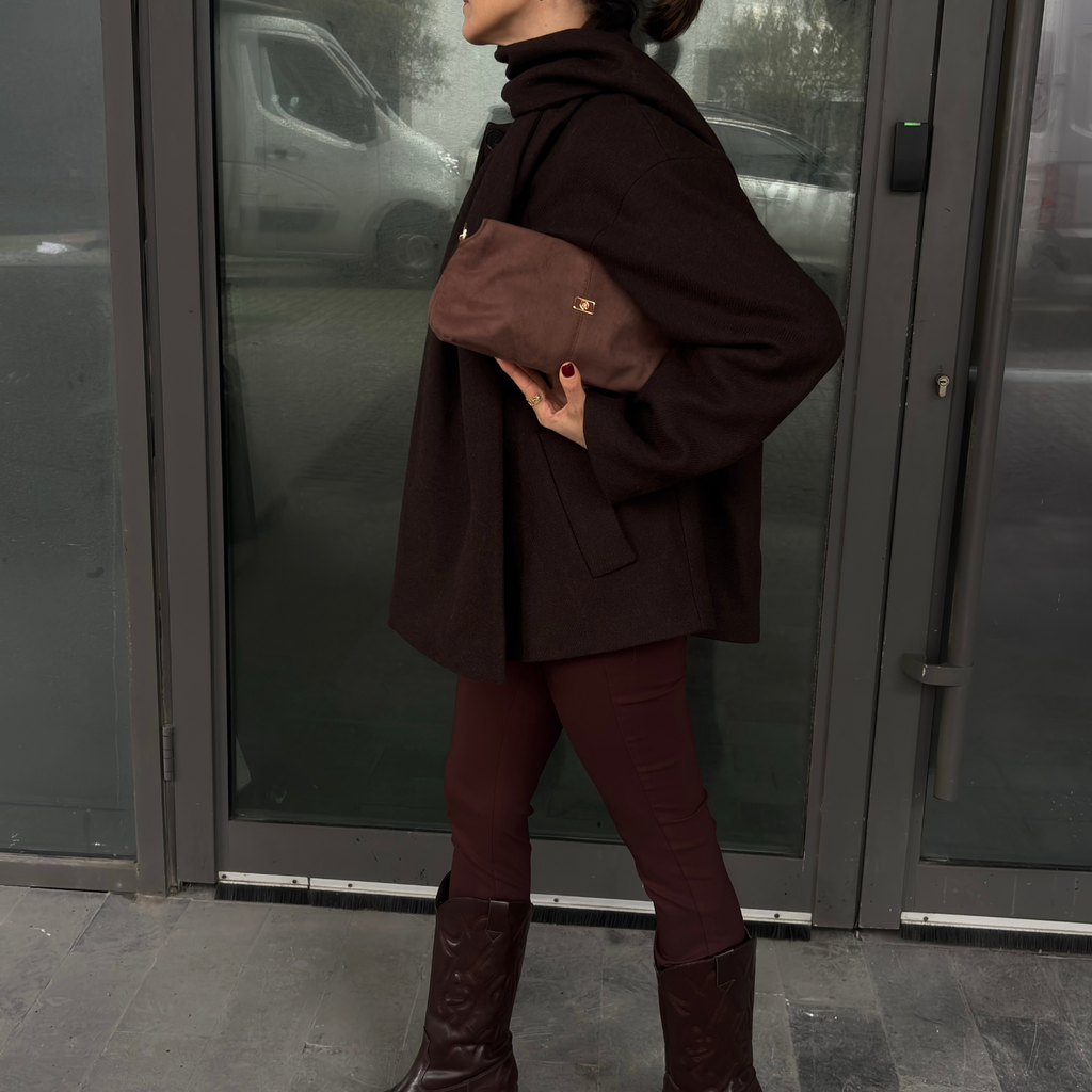 Jade Süet Kadın Clutch Çanta