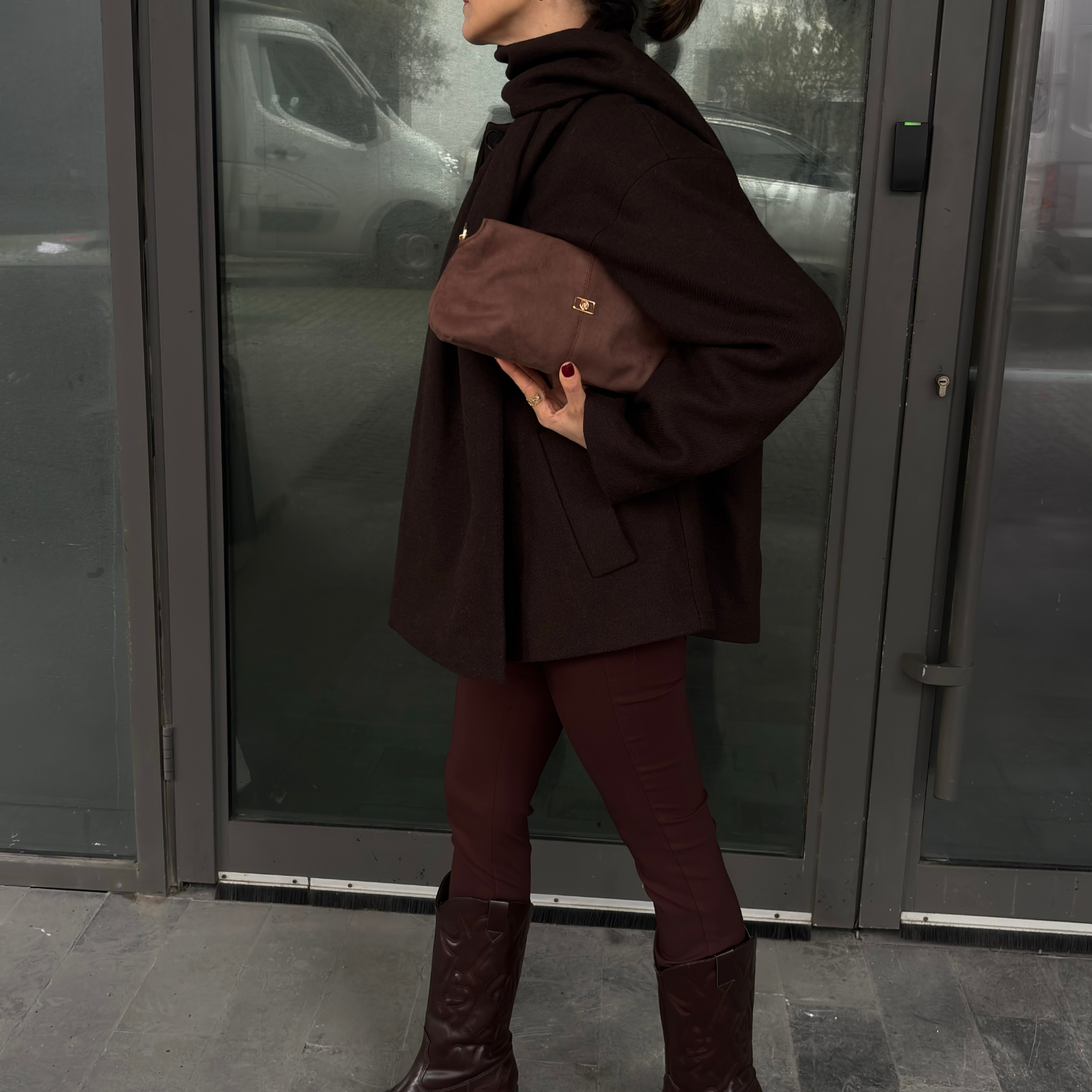 Jade Süet Kadın Clutch Çanta