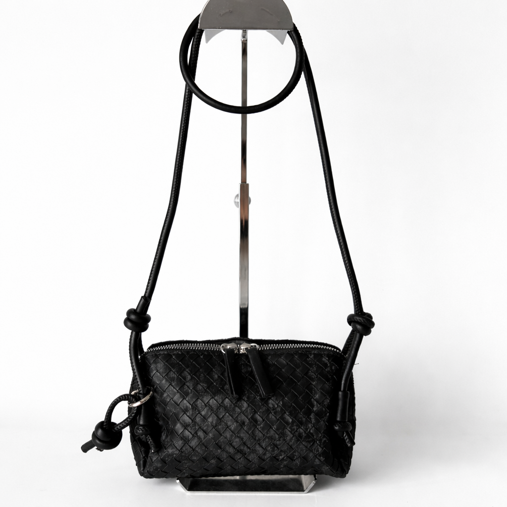 Olive Örgü Detaylı Mini Kadın Çanta