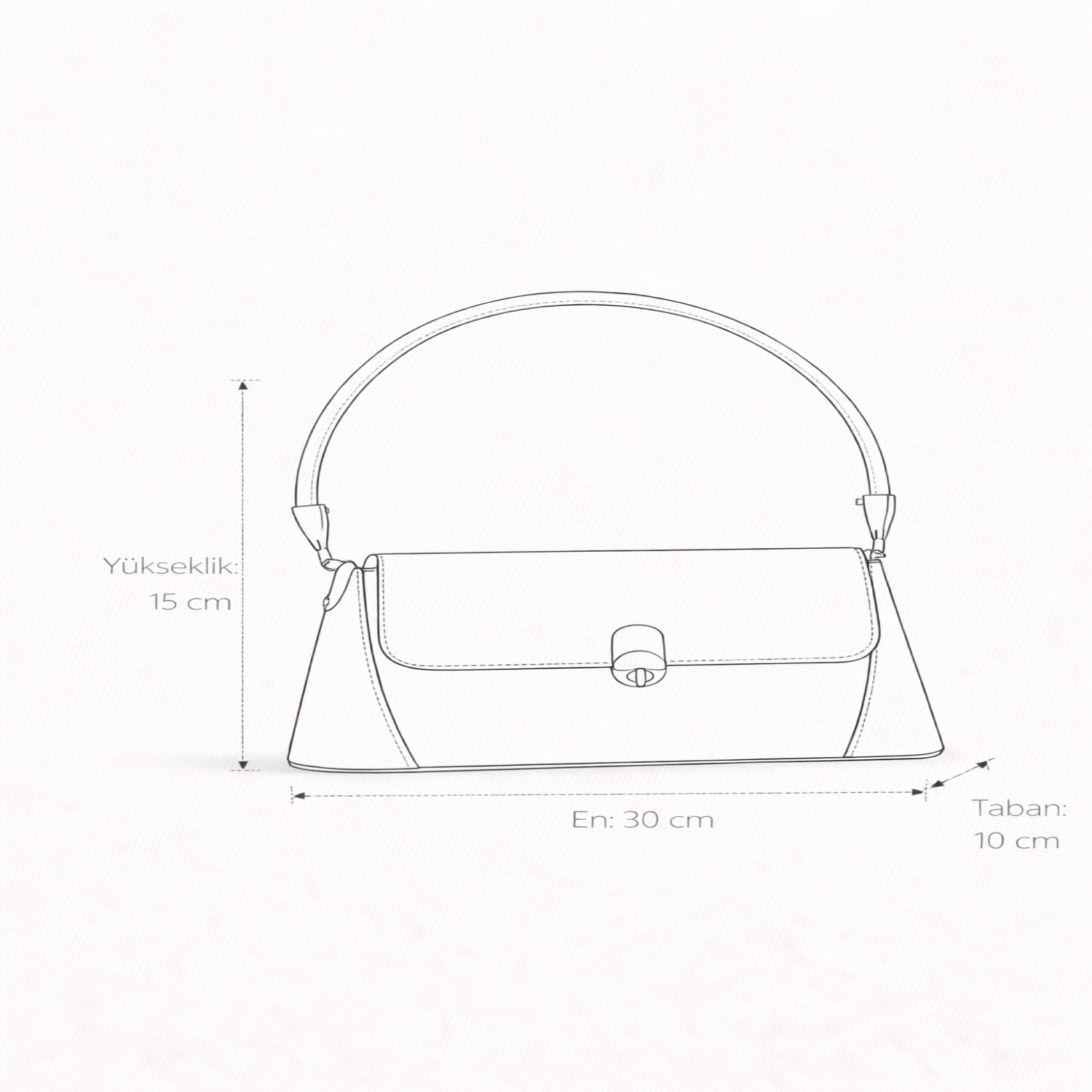 Yako Classy Kadın Omuz Çantası–Kilit Kapamalı