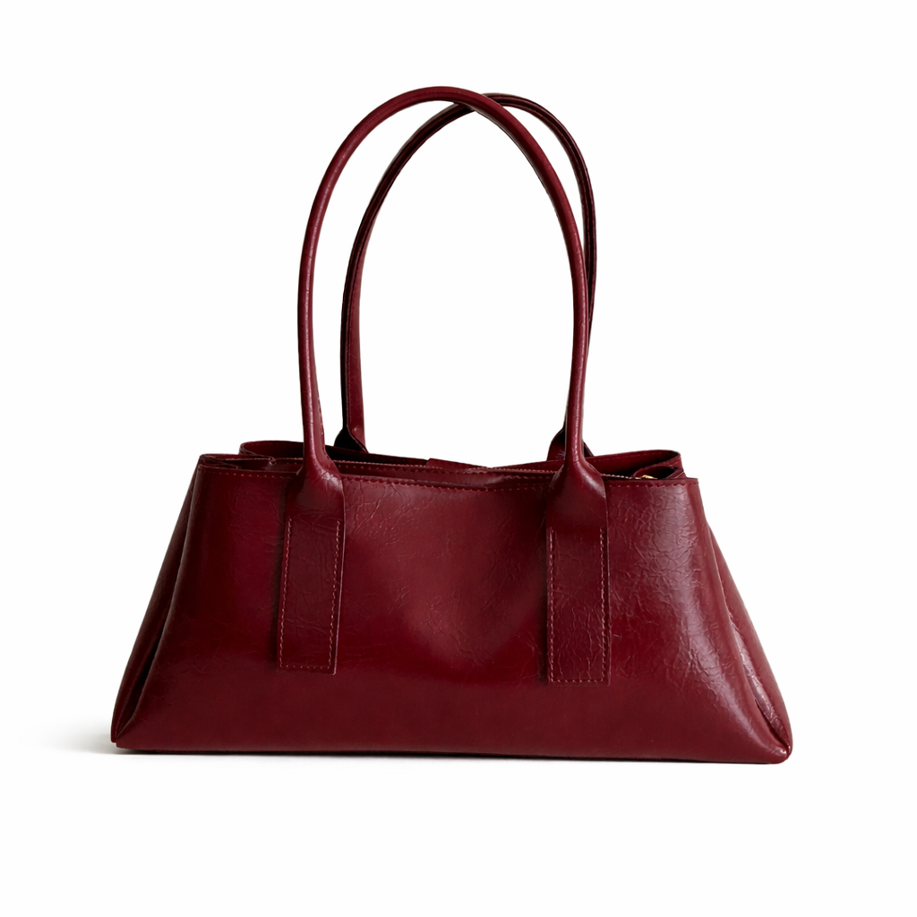 Mabel Suni Deri Kadın Omuz Çantası İç Astarlı Fermuarlı