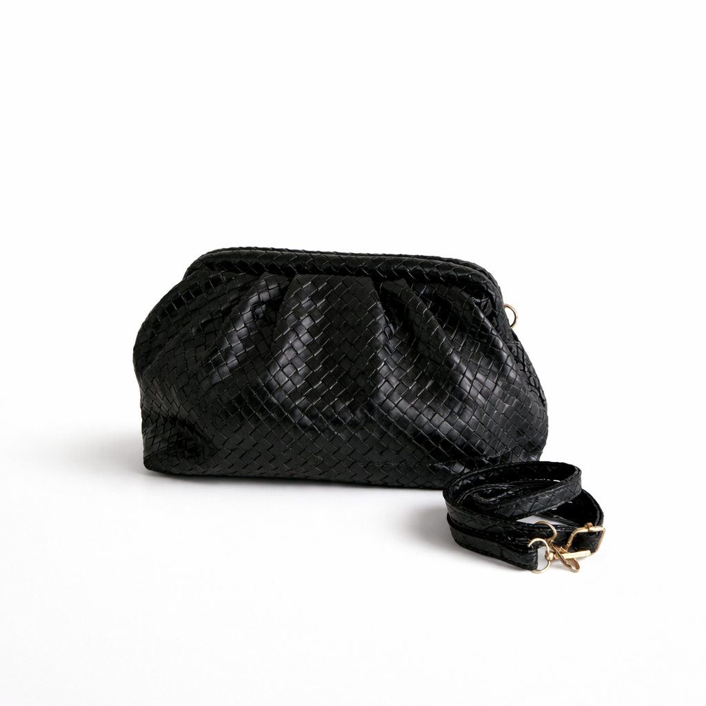 Valerina Örgü Dokulu Clutch Çanta