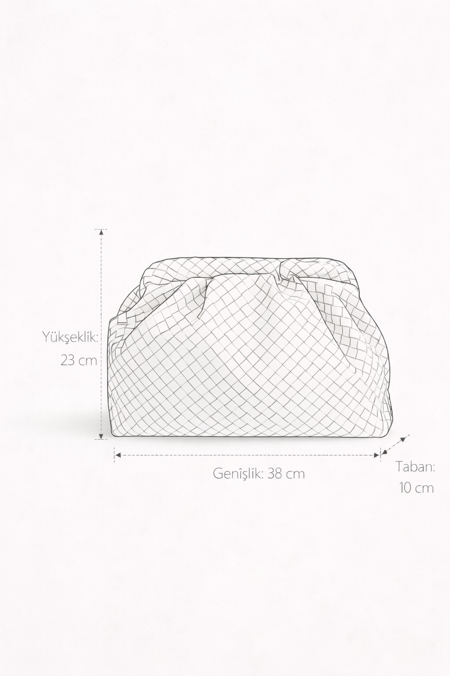 Valerina Örgü Dokulu Clutch Çanta